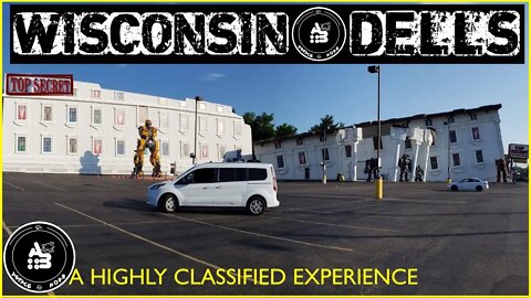 Vanlife Wisconsin Dells Top Secret Roadside Attraction traveling in a 2022 Ford Transit Connect XLT