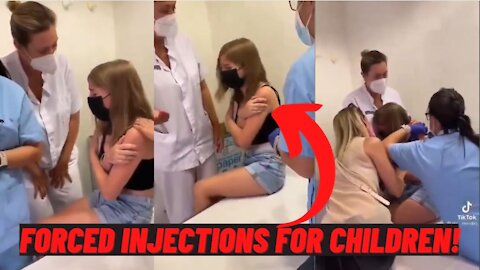 Girl In Tears As Shes Injected With Covid Vaccine Against Her Will!