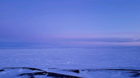 Landing in a Purple Sky