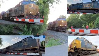 CSX Q136 Intermodal Train with DPU from Creston, Ohio July 3, 2021
