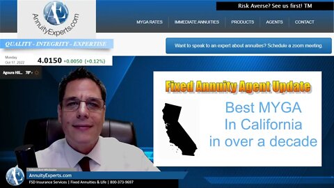 California Annuity Rate Best In Long Time! This annuity is for accumulation & has a guaranteed rate!