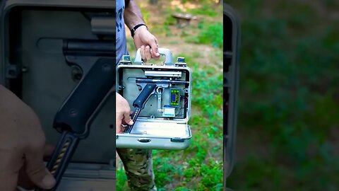 @TopShotDustin testing the full auto brief case! Checkout the full video coming soon on his page!
