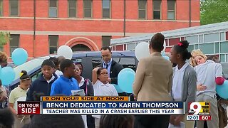 Taft Elementary dedicates bench to teacher killed in crash