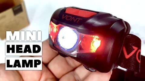 Mini Headlamp with Red and White LEDs