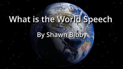 What is the World Speech