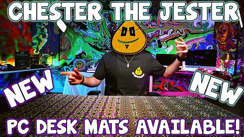 Puffbro 3D Desk Mat MERCH DROP Lime, Black & Blue "Chester The Jester" NOW AVAILABLE!