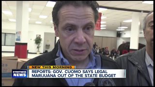 Report: Governor Cuomo says legal marijuana out of the state budget
