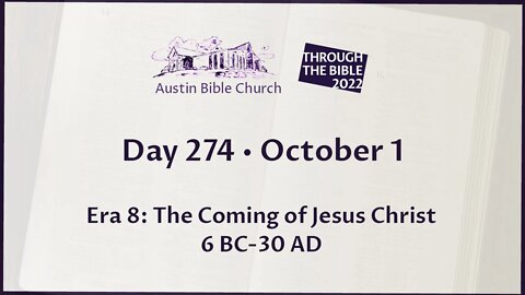 Through the Bible 2022 (Day 274)