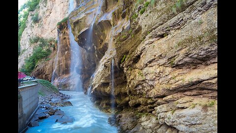 The North Caucasus. Chegem waterfalls are one of the attractions of Kabardino-Balkaria