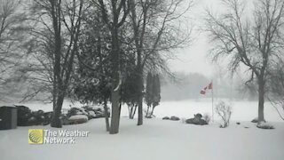 A very Canadian winter scene in Eastern Ontario