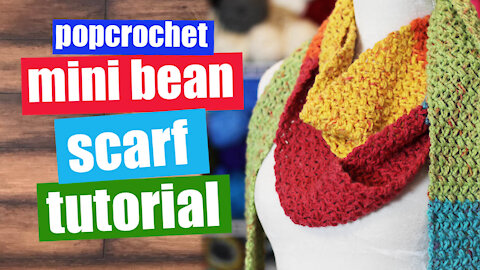 Crochet Mini Bean Scarf Tutorial