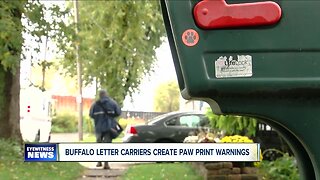 Buffalo letter carriers create paw print warning signs