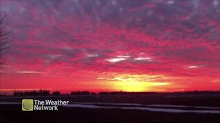 Ontario residents treated to a spectacular sunset