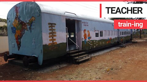 New school becomes first in world to use old train carriages as classroom