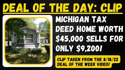Tax Deed Mobile Home with Land sells for $9,200! Tax Sale Auction Review...