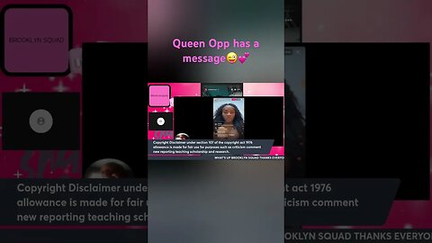 Queen Opp has a message #brooklynsquad #entertainment #queenoppandchelle #bully#drugfree😜💕🤩😲🥰👋