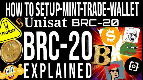 How To Setup Unisat Account Minting Bitcoin Tokens BRC-20 | BRC-20