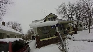 Snow on roof