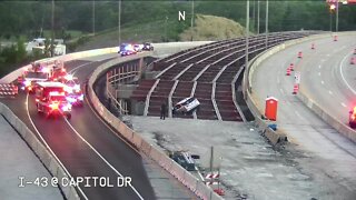 New video shows moments crews rescued wrong-way driver on I-43