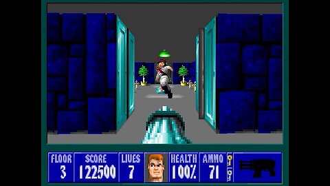 Wolfenstein 3D, DOS, 1992 - 100% Complete, Episode 3 Floor 3