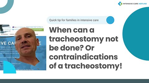 When Can a Tracheostomy Not Be Done? Or Contraindications of a Tracheostomy!