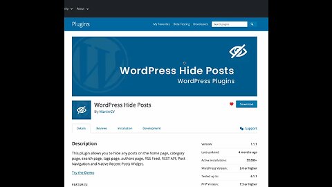 WordPress Hide Posts Plugin