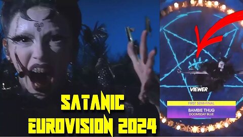 il Satanic Masonic LGBTQ Eurovision Song Contest 2024🤮la performance satanica di Bambie Thug che canta Doomsday Blue trad. apocalisse blu.Di solito ai nonni piace guardarlo,chiedetegli quanti di loro l'hanno guardato fino alla fine questo video