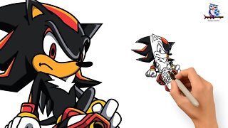 How To Draw Shadow Sonic the Hedgehog - Easy Tutorial