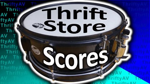 Thrift Store Scores! Snare Drum, Tripod, Headphones, more!