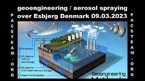 geoengineering / aerosol spraying over Esbjerg Denmark 09.03.2023