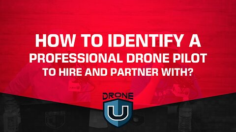 How to identify a professional drone pilot to hire and partner with?