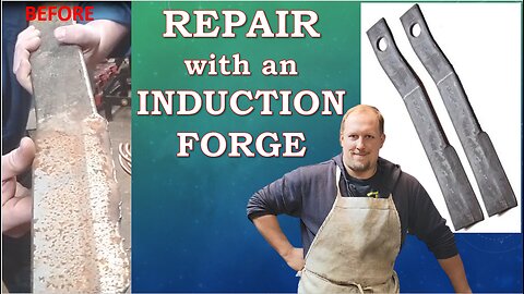 REPAIRING 2 Bush Hog Mower Blades with an INDUCTION FORGE | BLACKSMITH