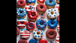 Patriotism with coffee and donuts