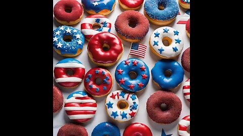 Patriotism with coffee and donuts