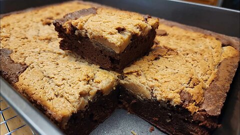 Peanut Butter Cheesecake Brownies - Fudge Brownies with Peanut Butter - The Hillbilly Kitchen