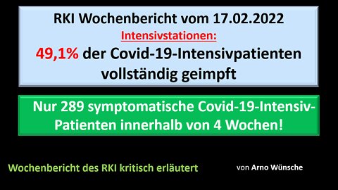 RKI Wochenbericht vom 17.02.2022 - kritisch erläutert von Arno Wünsche