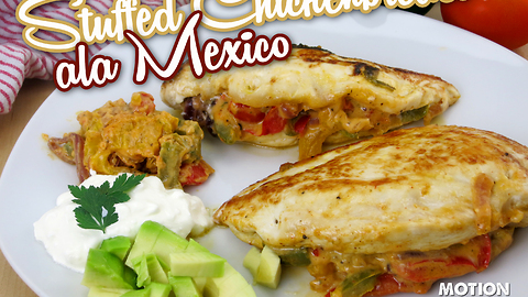 Mexican stuffed chicken breasts