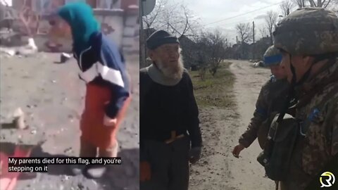 GRANDMA CONFUSES UKRAINIAN TROOPS FOR RUSSIAN TROOPS