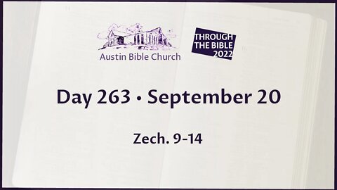 Through the Bible 2022 (Day 263)