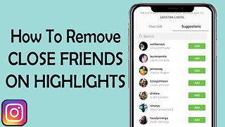 How to Remove Close Friends on Instagram Highlights