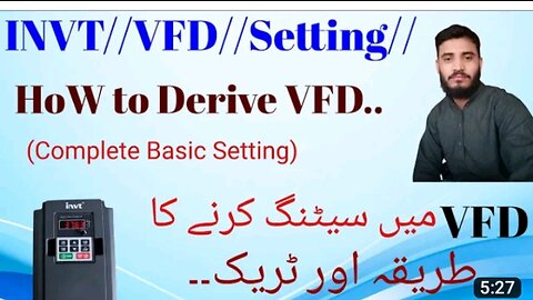 INVT//VFD//Setting//How to setup or Derive VFD Setting.(Complete Basic Setting).