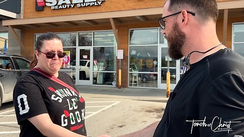 Praying for a heartbroken mom after preaching outside of Target in Wasilla, Alaska