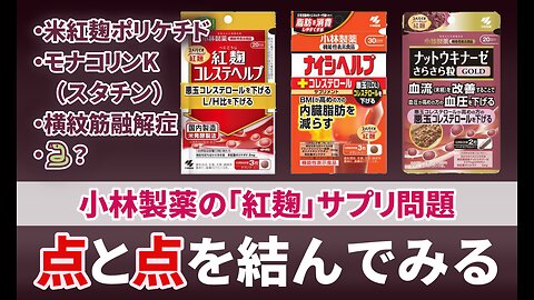 小林製薬の「紅麴」サプリ問題 点と点を結んでみる 原因は？ 米紅麴ポリケチド モナコリンＫ 横紋筋融解症 シトリニン Red Yeast Rice