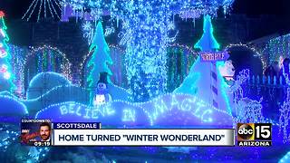 Man turns Scottsdale home into winter wonderland