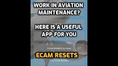 Work in Aviation Maintenance? Here is a Useful App for Circuit Breaker Reset Guide for Airbus A320