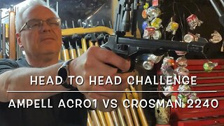 Head to head challenge Ampel Acro1 vs Crosman 2240 new vs old co2 power 22 caliber pistols!