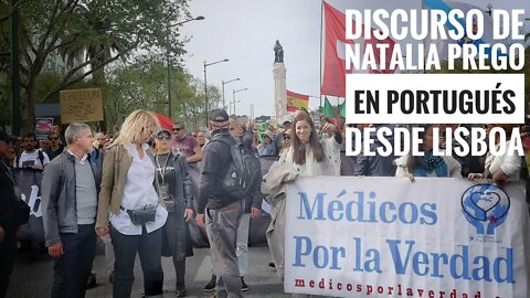 DISCURSO DE NATALIA PREGO DESDE LISBOA EN PORTUGUÉS