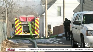 Omaha Fire Department battles house fire on Friday afternoon