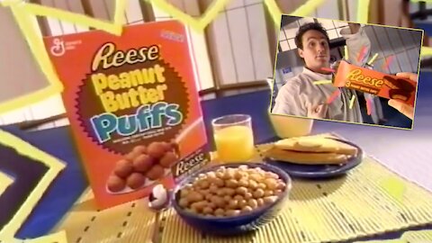 Reese Peanut Butter Puff Cereal "COMMERCIAL" (1994)
