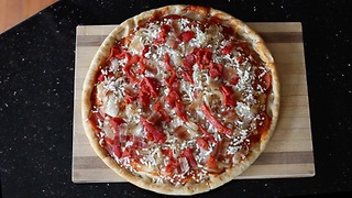 Caramelized onion and brown sugar pizza